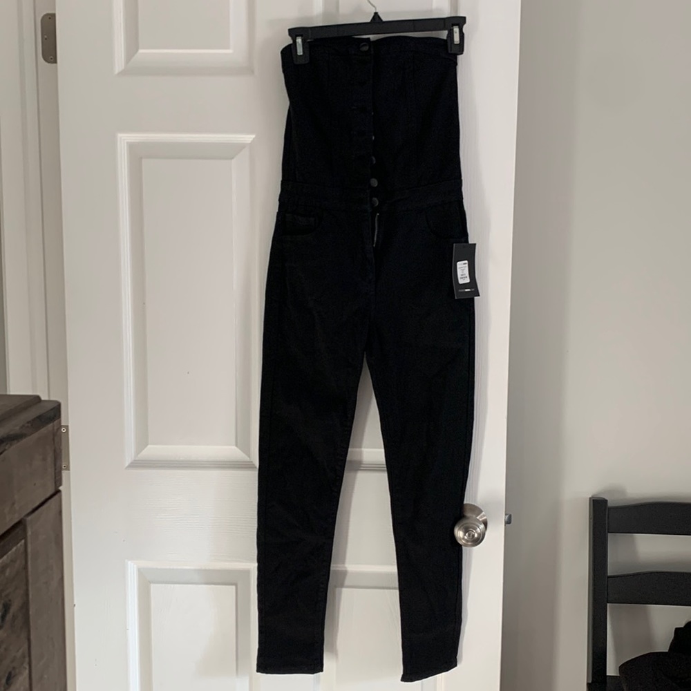 Black strapless jumpsuit size S